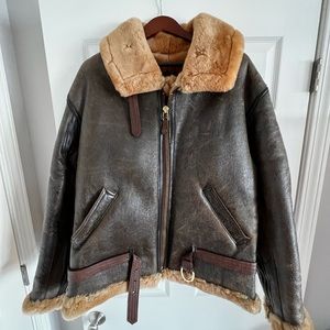 Avirex vintage limited edition leather bomber jacket.